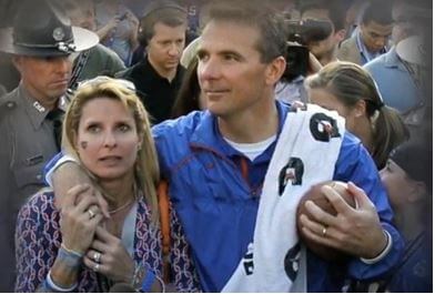 Shelley Meyer with husband Urban Meyer together at an event